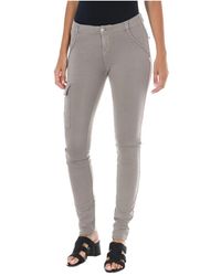Met - Broeken ,Grijs ,Katoen Slim Fit Trainingsbroeken - Lyst