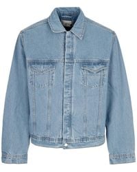 Arte' - Jassen ,Blauw ,Denim Denim Vogelrug Jas - Lyst