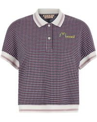 Marni - Tops ,Veelkleurig ,Geruit Poloshirt - Lyst