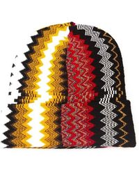 Missoni - Geometrische Fantasie Wollmischung Mehrfarbige Mütze - Lyst