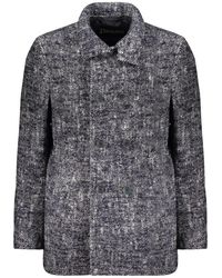 Herno - Jassen ,Blauw ,Wol Luxe Wollen Blend Peacoat - Lyst