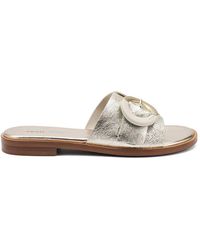 Frau - Schoenen ,Grijs ,Gelamineerde Leren Sandalen Voor De Zomer - Lyst