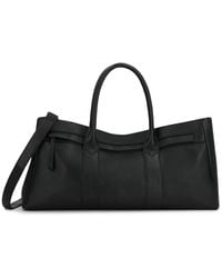 Kazar - Schwarze Handtasche Aus Weichem Naturleder Mit Verlängertem Schnitt - Lyst