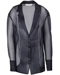 Jucca - Overhemden ,Zwart ,Organza Organza Shirt Jacket - Lyst