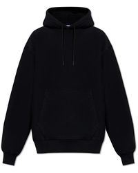 Burberry - Hoodies & Sweatvesten ,Zwart ,Katoen Hoodie Met Logo-Patch - Lyst