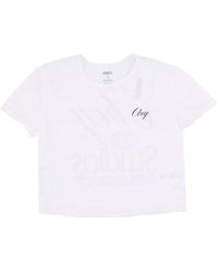 Obey - Witte Cropped Chloe Tee T-Shirt - Lyst