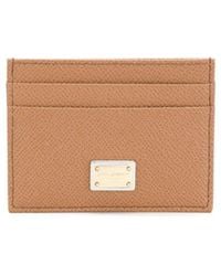 Dolce & Gabbana - Lederkartenhalter Mit Logo Plaque - Lyst