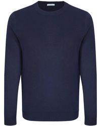 Malo - Dunkelblauer Strickpullover - Lyst