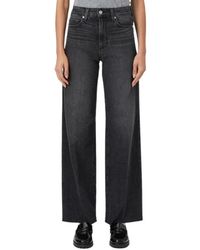 PAIGE - Jeans ,Zwart ,Denim Zwarte Wijde Spijkerbroek - Lyst