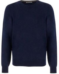 Brunello Cucinelli - Maglione in cashmere blu scuro - Lyst