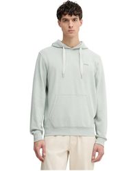 Guess - Hoodies & Sweatvesten ,Groen ,Katoen Detail Hooded Sweatshirt - Lyst