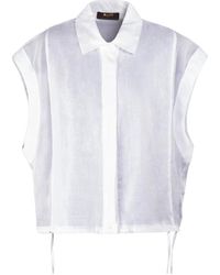 Moorer - Camicia senza maniche in ramie taglio moderno - Lyst