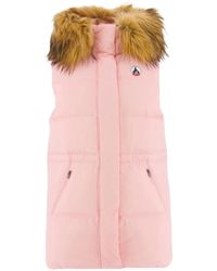 J.O.T.T - Jassen ,Roze ,Mouwloze Gewatteerde Jas Met Capuchon - Lyst