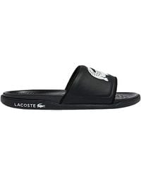 Lacoste - Schwarze croco dualiste sandalen - Lyst