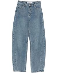 Self-Portrait - Jeans ,Blauw ,Katoen Barrel Leg Jeans - Lyst