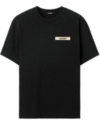 Jacquemus - Tops ,Zwart ,Katoen Le T-Shirt Gros Grain - Lyst