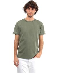 Roberto Collina - Grünes t-shirt mit rundhalsausschnitt - Lyst