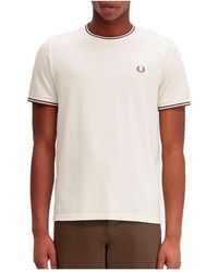 Fred Perry - Kurzarm twin tipped t-shirt - Lyst