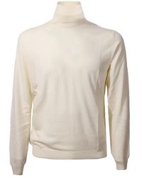 Zanone - Weißer flexwool rollkragenpullover - Lyst