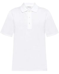 Lanvin - Tops ,Wit ,Katoen Wit Poloshirt Met Korte Mouwen - Lyst