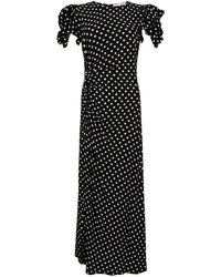 Mar De Margaritas - Schwarzes blumenkleid,schwarzes kleid für frauen - Lyst