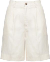 Woolrich - Korte Broeken ,Linnen Lyocell Linen Shorts - Lyst