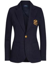 Polo Ralph Lauren - Cotton Long Sleeve Single Breasted Blazer - Lyst