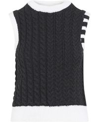 Thom Browne - Merino Wol Trui Met Ronde Hals - Lyst