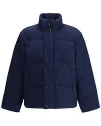 Canada Goose - Jassen ,Blauw ,Bayview Parka Met Rits En Knoopsluiting - Lyst