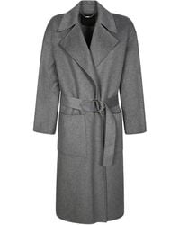Liu Jo - Grauer Wollmantel Aw25 - Lyst