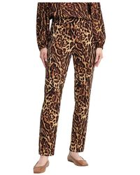 Joseph Ribkoff - Broeken ,Veelkleurig ,Polyester Slim Animal Print Broeken - Lyst