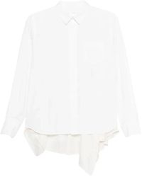 Sacai - Overhemden ,Wit ,Katoen Shirts - Lyst