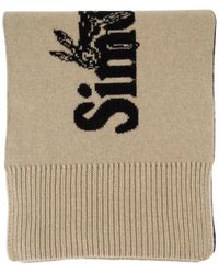 Simone Rocha - Accessoires ,Wol Gebreide Logo Wollen Sjaal - Lyst