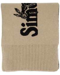 Simone Rocha - Accessoires ,Wol Gebreide Logo Wollen Sjaal - Lyst