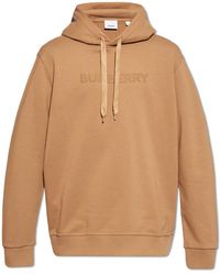 Burberry - Hoodies & Sweatvesten ,Bruin ,Katoen Hoodie Met Logo - Lyst