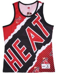 Mitchell & Ness - Fitness ,Veelkleurig ,Polyester Miami Heat Tank Top Nba Jumbotron - Lyst