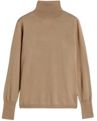 Aspesi - Truien & Vesten ,Bruin ,Wol Merino Wollen Coltrui Finezza 16 - Lyst