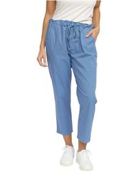 2-Biz - Blaue Lässige Hose Mit Kordelzug Abriz.Sp25 - Lyst