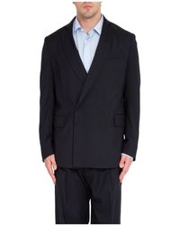 Costumein - Jassen ,Blauw ,Wol 1-Knoops Wollen Blazer - Lyst