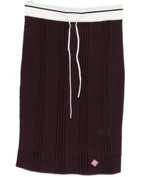 CASABLANCA - Cotton Knit Midi Rok - Lyst