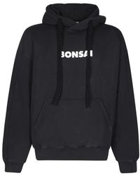 Bonsai - Hoodies & Sweatvesten ,Zwart ,Katoen Zwarte Sweatshirt Voor Mannen Aw 23 - Lyst