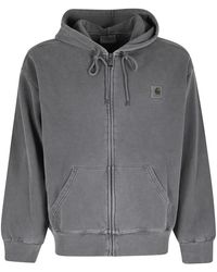 Carhartt - Hoodies & Sweatvesten ,Zwart ,Katoen Hooded Nelson Jacket - Lyst