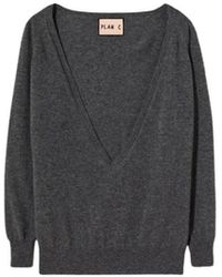 Plan C - Pullover Mit Tiefem V-Ausschnitt - Lyst