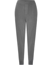 DSquared² - Broeken ,Grijs ,Gebreide Cashmere Joggingbroek Trainingsbroek - Lyst