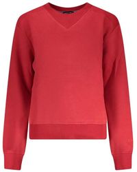 North Sails - Hoodies & Sweatvesten ,Rood ,Katoen Katoenen Sweatshirt Met Geribbelde Zoom En Manchetten - Lyst