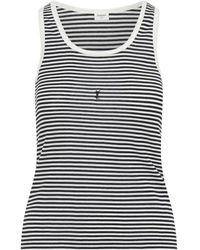 Saint Laurent - Zwart T-Shirt Chic Ontwerp - Lyst