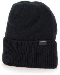 Woolrich - Cachemira Negra Gorra Mini Logo, Mujer, Talla - Lyst