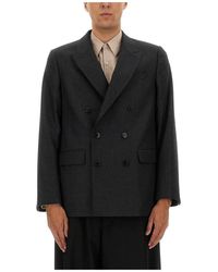 Dries Van Noten - Double-Breasted Blazer Van Een Wolmix - Lyst