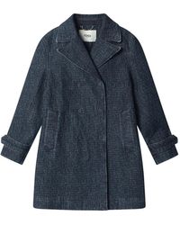 Fendi - Gewatteerd Double-Breasted Denim Jasje - Lyst
