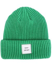 Verb to Do - Accessoires ,Groen ,Polyester Easy Or Not Beanie - Lyst